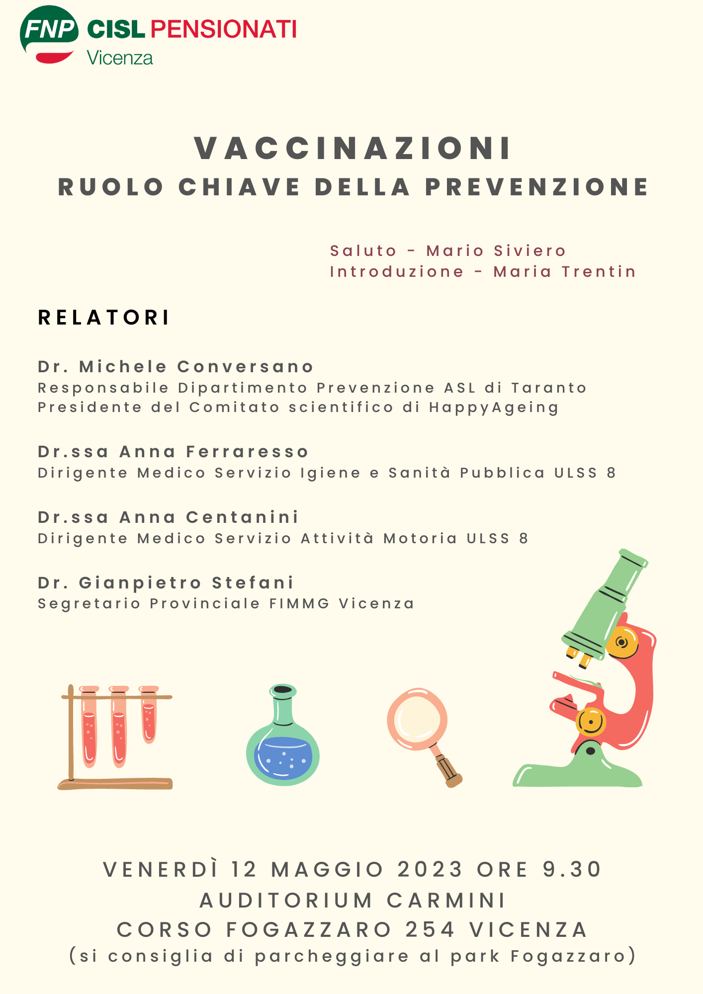 Vaccinazioni, ruolo chiave della prevenzione: 12.05.2023 a Vicenza